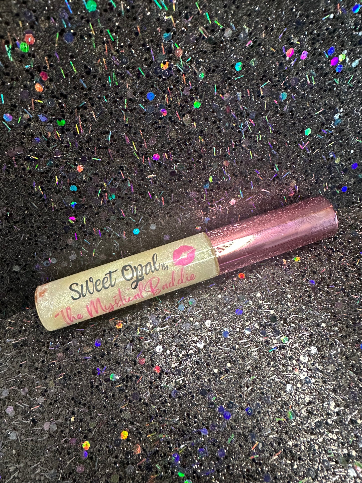 Sweet Opal Lip Gloss with Red Jasper