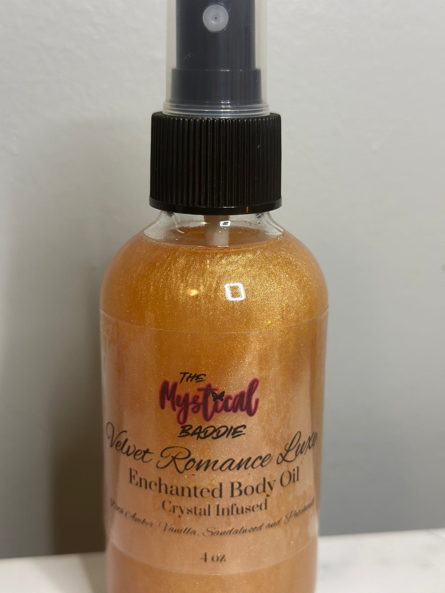 Velvet Romance Luxe Enchanted Body Oil with Rose Quartz and Garnet