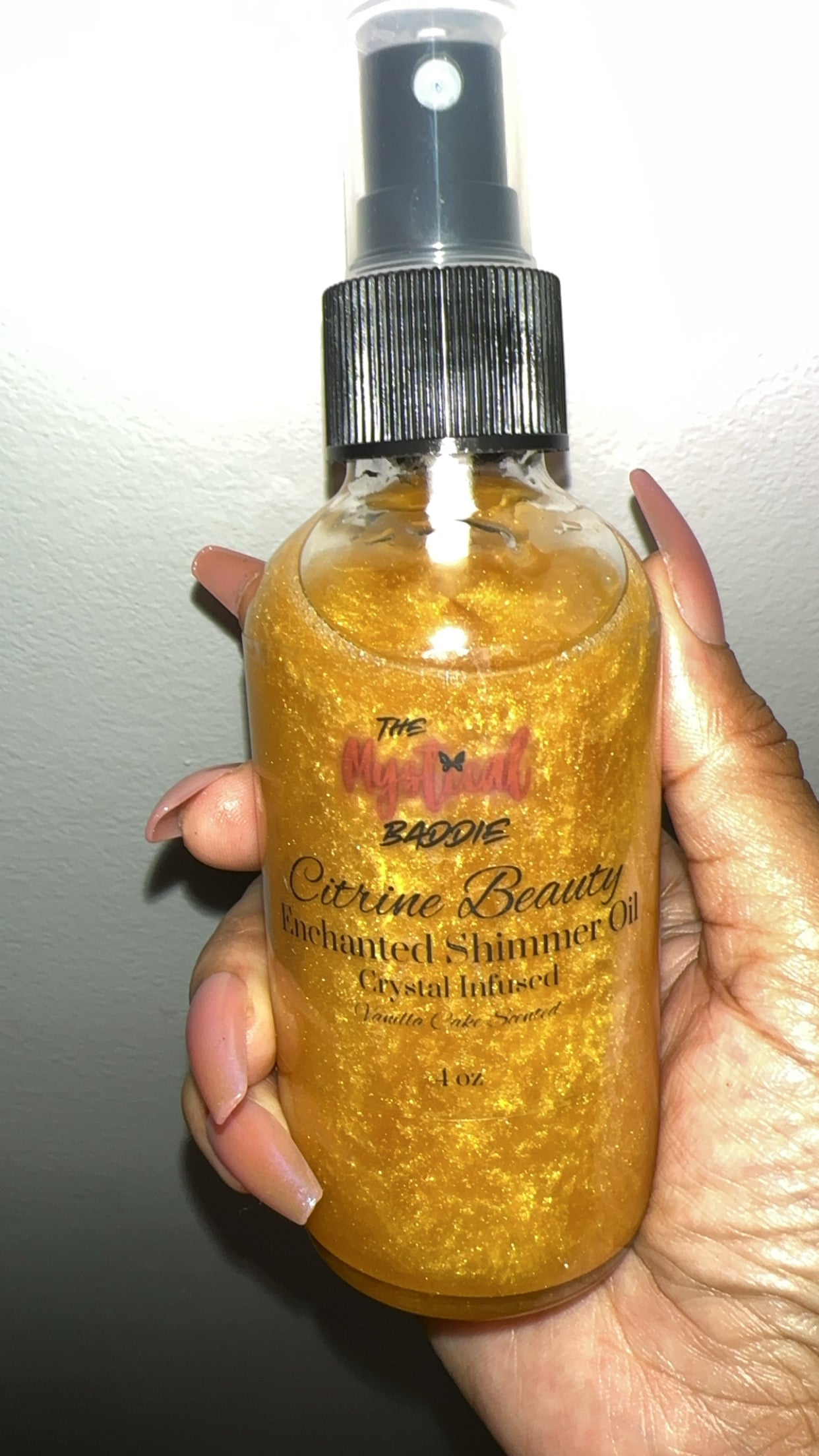 Citrine Beauty Crystal Infused Enchanted Shimmer Body Oil