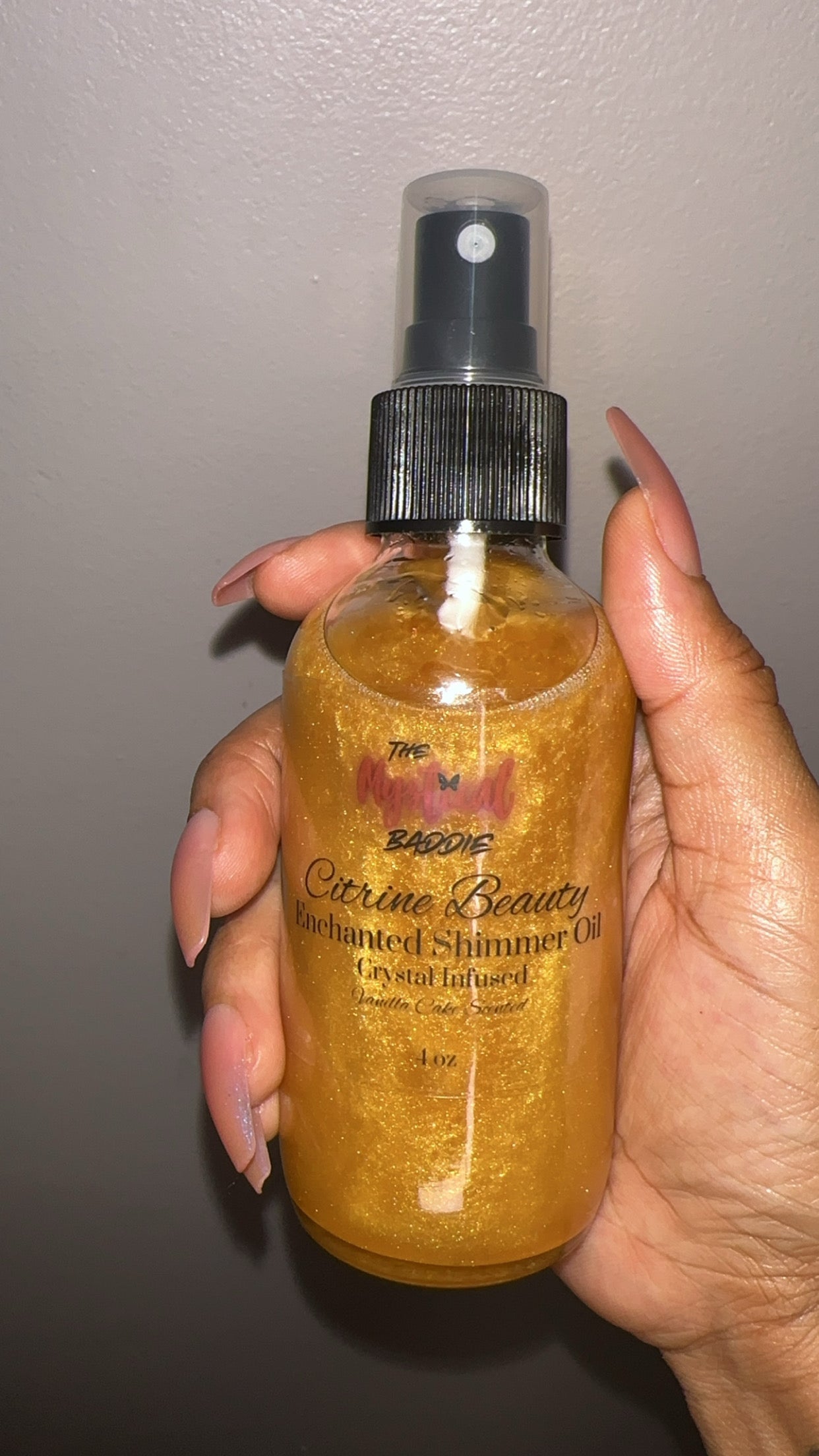 Citrine Beauty Crystal Infused Enchanted Shimmer Body Oil