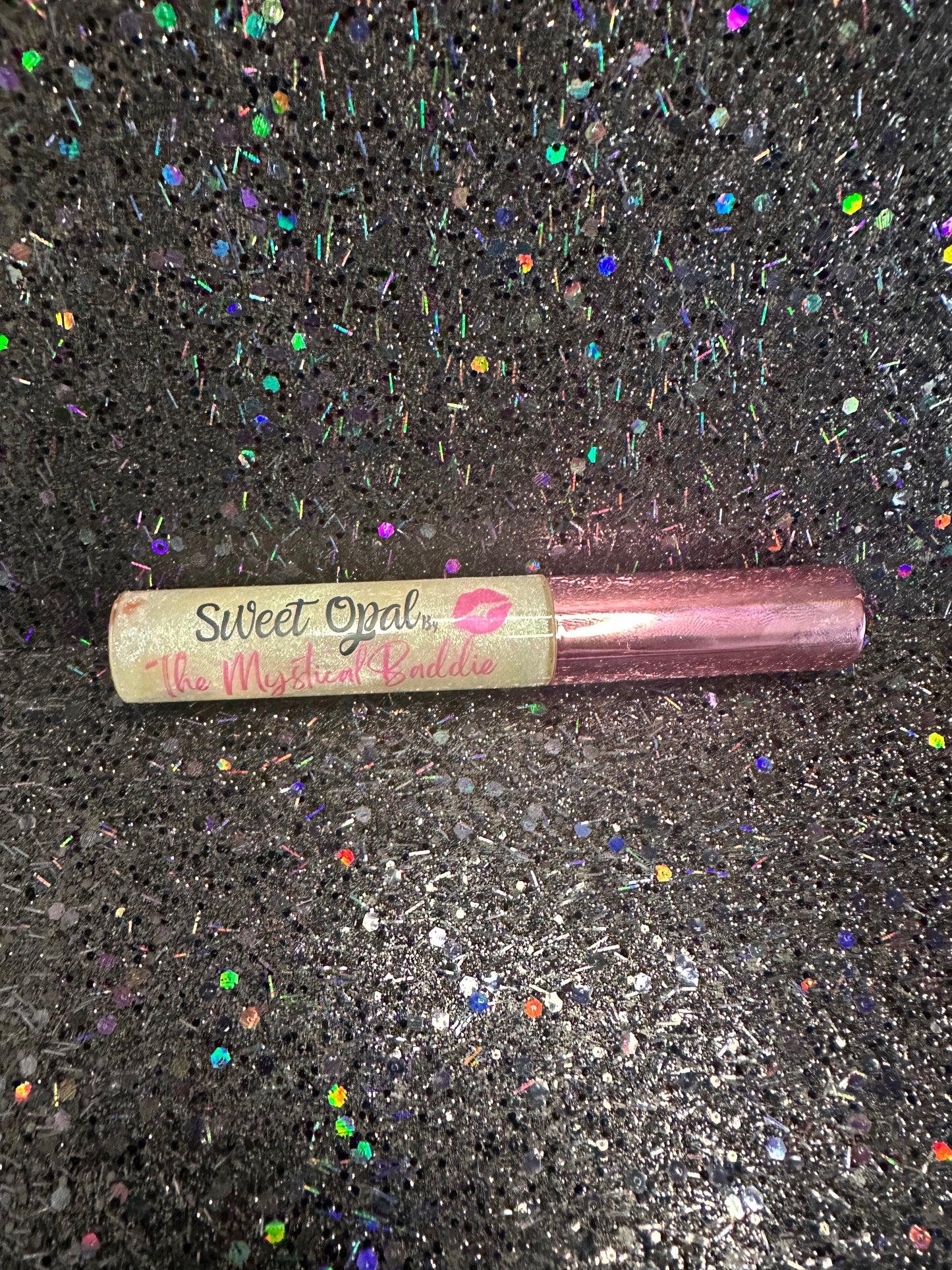 Sweet Opal Lip Gloss with Red Jasper