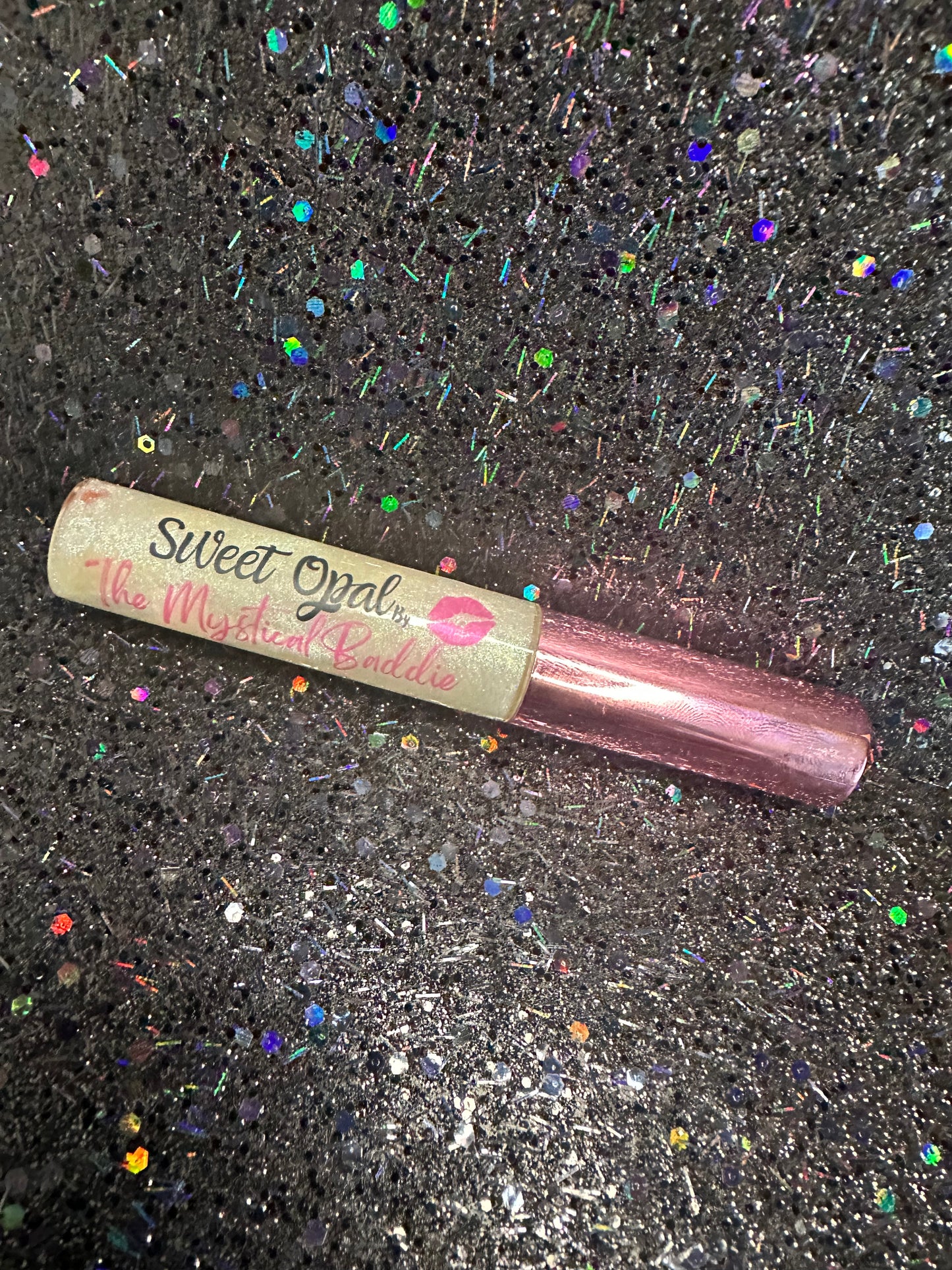 Sweet Opal Lip Gloss with Red Jasper